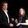 Kathy with Award Sponsor, Novartis - Todd Cook