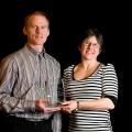 Robin with Award Sponsor, AKVA group - John Johnson 