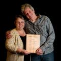 Wayne with Award Presenter, Leanne Brunt